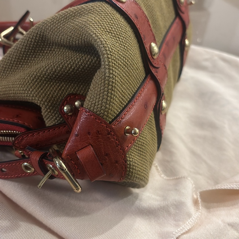 Louis Vuitton sac de nuit toile Trianon canvas ostrich mm - Picture 11 of 12